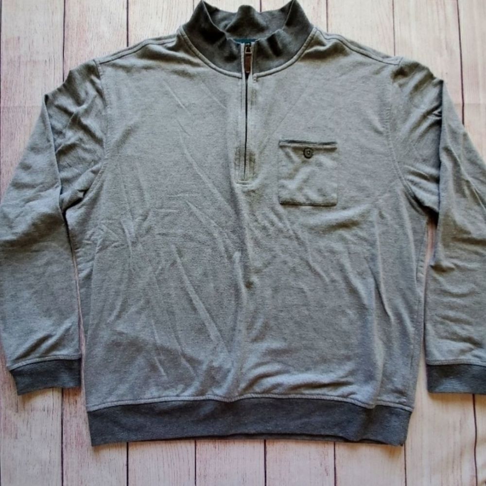 Pebble Beach Grey Quarter-Zip Pullover Sweatshirt